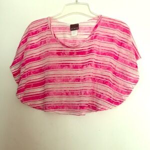 Pink Punch -pink striped Flowy top